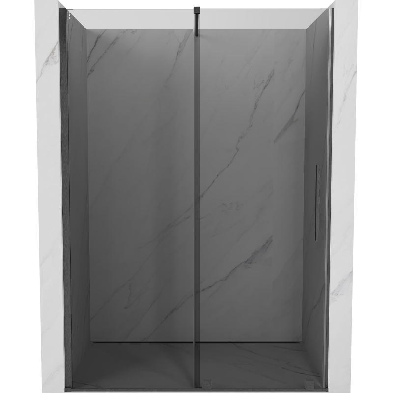 Mexen Velar sprchové dvere posuvné 140 cm, grafit, gun gray brúsené - 871-140-000-41-66