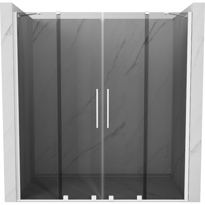 Mexen Velar Duo posuvné sprchové dvere 180 cm, grafit, biele - 871-180-000-42-20