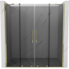 Mexen Velar Duo posuvné sprchové dvere 180 cm, grafitové, zlaté - 871-180-000-42-50