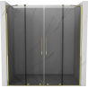 Mexen Velar Duo posuvné sprchové dvere 200 cm, grafitové, zlaté - 871-200-000-42-50