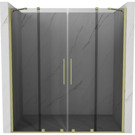 Mexen Velar Duo posuvné sprchové dvere 170 cm, grafit, zlaté kartáčované - 871-170-000-42-55