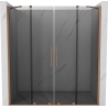 Mexen Velar Duo posuvné sprchové dvere 170 cm, grafit, brúsená meď - 871-170-000-42-65