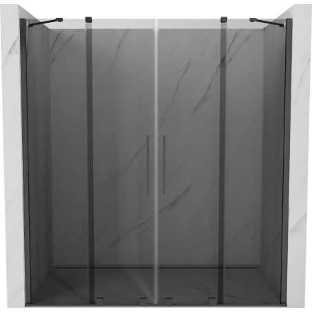 Mexen Velar Duo sprchové dvere posuvné 170 cm, grafit, brúsená gun gray - 871-170-000-42-66