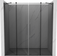 Mexen Velar Duo posuvné sprchové dvere 180 cm, grafit, gun gray kartáčovaný - 871-180-000-42-66