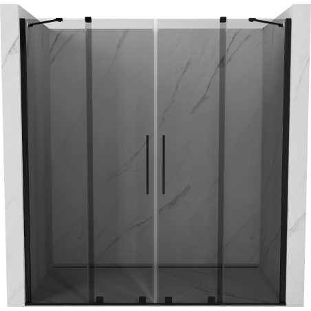 Mexen Velar Duo posuvné sprchové dvere 170 cm, grafit, čierne - 871-170-000-42-70