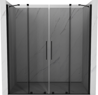 Mexen Velar Duo posuvné sprchové dvere 170 cm, grafit, čierne - 871-170-000-42-70