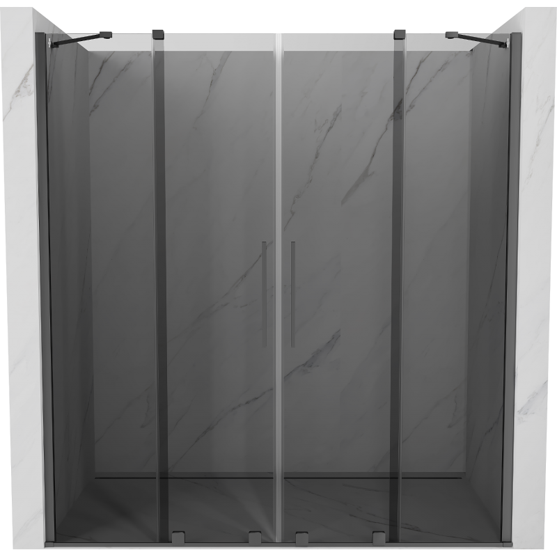 Mexen Velar Duo posuvné sprchové dvere 170 cm, grafit, gun metal - 871-170-000-42-95