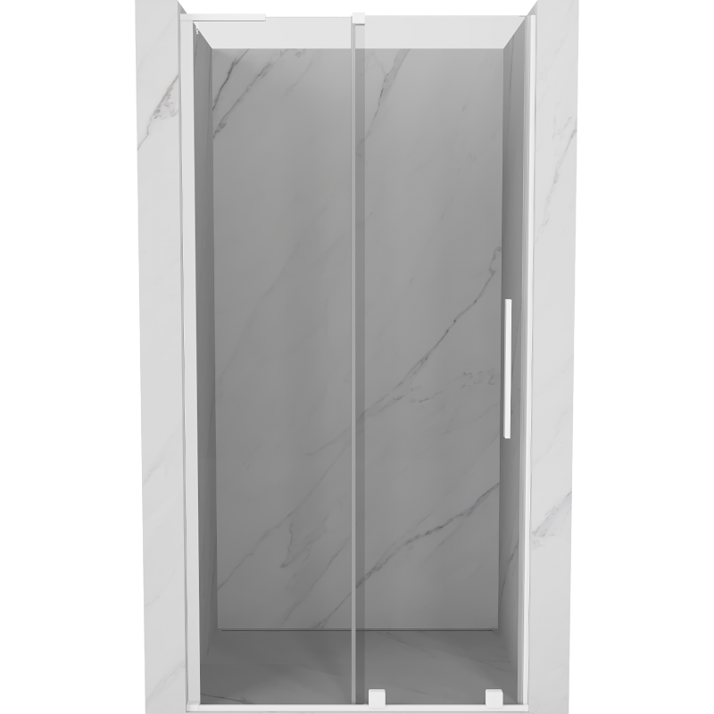 Mexen Velar L posuvné sprchové dvere 100 cm, priehľadné, biele - 871-100-003-01-20