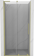 Mexen Velar L zasúvacie sprchové dvere 110 cm, transparentné, zlaté brúsené - 871-110-003-01-55