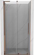 Mexen Velar L sprchové dvere posuvné 90 cm, transparentné, ružové zlato - 871-090-003-01-60