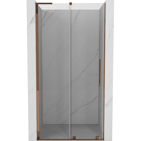 Mexen Velar L posuvné sprchové dvere 120 cm, transparentné, ružové zlato - 871-120-003-01-60
