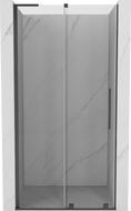 Mexen Velar L sprchové dvere posuvné 100 cm, transparentné, brúsené gun gray - 871-100-003-01-66