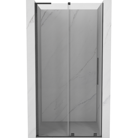 Mexen Velar L sprchové dvere posuvné 110 cm, priehľadné, brúsené gun gray - 871-110-003-01-66