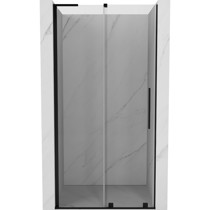 Mexen Velar L posuvné sprchové dvere 90 cm, transparentné, čierne - 871-090-003-01-70