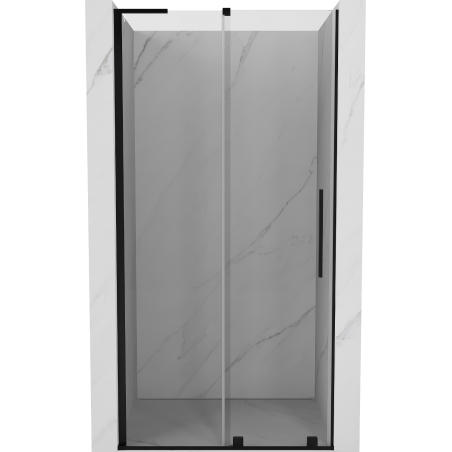 Mexen Velar L sprchové dvere posuvné 120 cm, transparentné, čierne - 871-120-003-01-70
