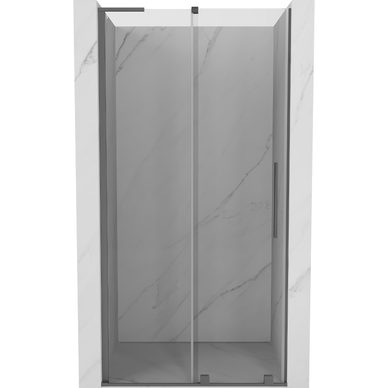 Mexen Velar L sprchové dvere posuvné 100 cm, transparentné, gun metal - 871-100-003-01-95