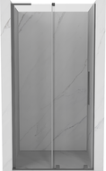 Mexen Velar L sprchové dvere posuvné 100 cm, transparentné, gun metal - 871-100-003-01-95