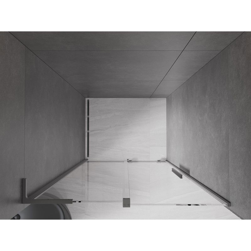 Mexen Velar L posuvné sprchové dvere 120 cm, priehľadné, gun metal - 871-120-003-01-95