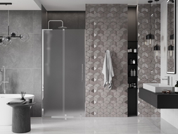 Mexen Velar L posuvné sprchové dvere 110 cm, mraz, chróm - 871-110-003-31-01