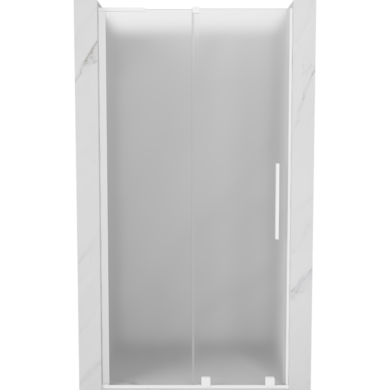 Mexen Velar L posuvné sprchové dvere 100 cm, mráz, biele - 871-100-003-31-20