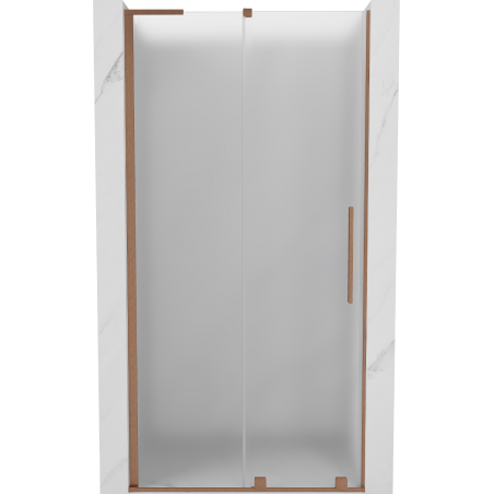Mexen Velar L sprchové dvere posuvné 120 cm, mrazový, kartáčovaná meď - 871-120-003-31-65