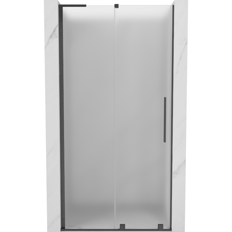 Mexen Velar L sprchové dvere posuvné 120 cm, matné, kartáčovaná farba gun gray - 871-120-003-31-66