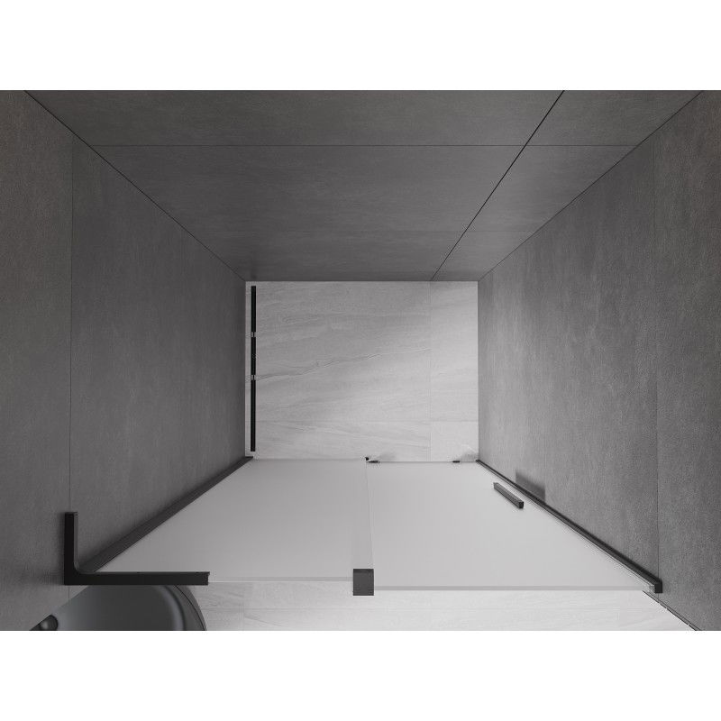 Mexen Velar L sprchové dvere posuvné 90 cm, matné, čierne - 871-090-003-31-70