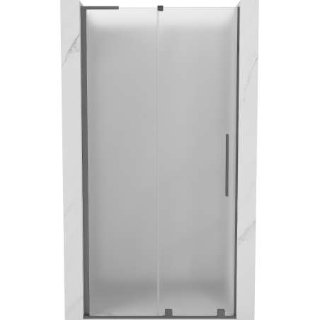 Mexen Velar L sprchové dvere posuvné 90 cm, mrazivé, gun metal - 871-090-003-31-95