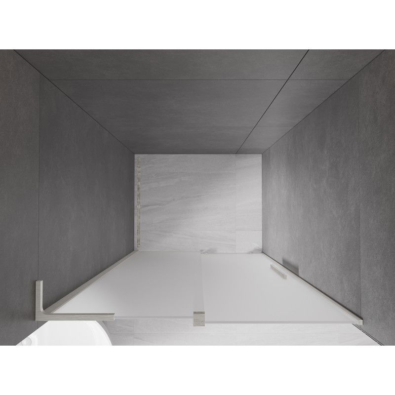 Mexen Velar L posuvné sprchové dvere 90 cm, zamatové, brúsený nikel - 871-090-003-31-97