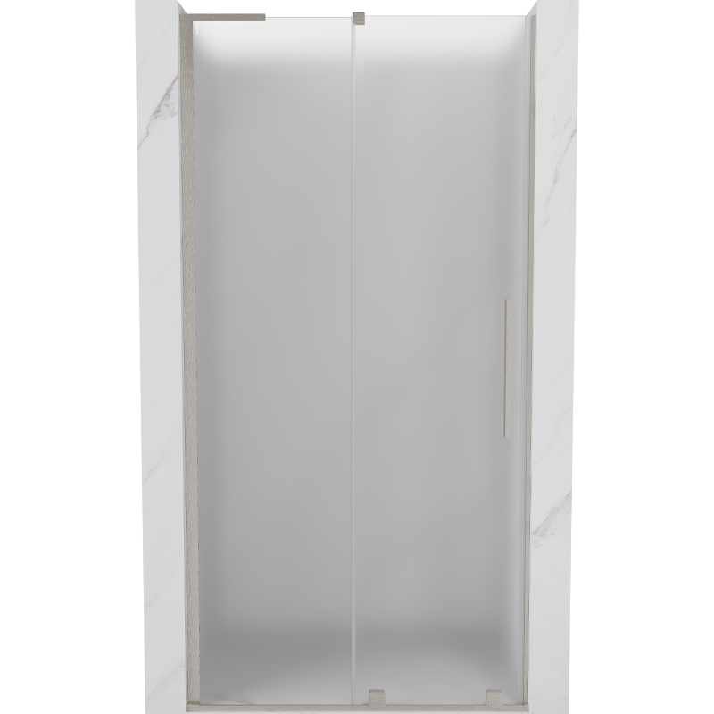 Mexen Velar L posuvné sprchové dvere 110 cm, matné, brúsený nikel - 871-110-003-31-97