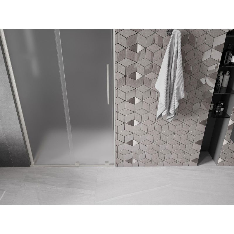 Mexen Velar L sprchové dvere posuvné 120 cm, matné, brúsený nikel - 871-120-003-31-97