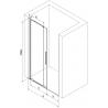 Mexen Velar L Posuvné sprchové dvere 90 cm, grafit, chróm - 871-090-003-41-01