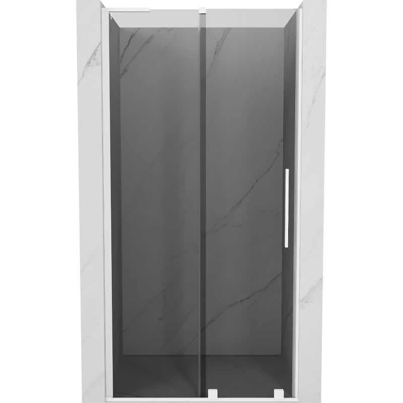Mexen Velar L sprchové dvere posuvné 100 cm, grafitové, biele - 871-100-003-41-20