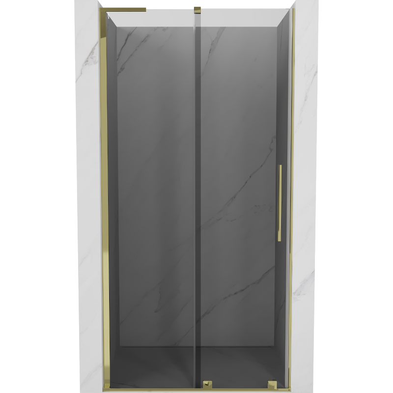 Mexen Velar L posuvné sprchové dvere 110 cm, grafitové, zlaté - 871-110-003-41-50