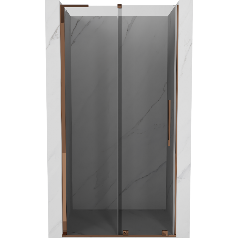 Mexen Velar L posuvné sprchové dvere 110 cm, grafit, ružové zlato - 871-110-003-41-60