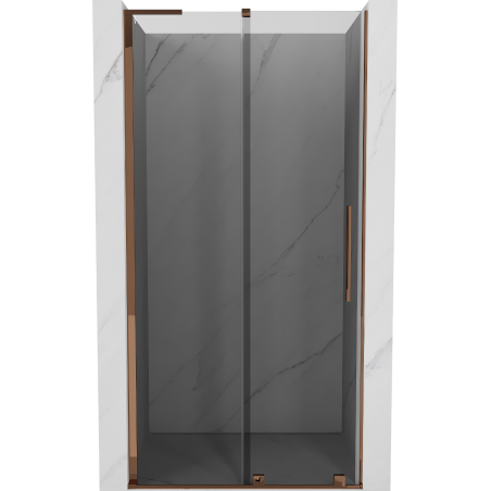 Mexen Velar L posuvné sprchové dvere 110 cm, grafit, ružové zlato - 871-110-003-41-60
