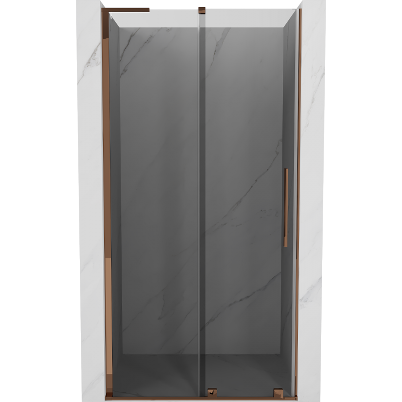 Mexen Velar L sprchové dvere posuvné 120 cm, grafit, ružové zlato - 871-120-003-41-60