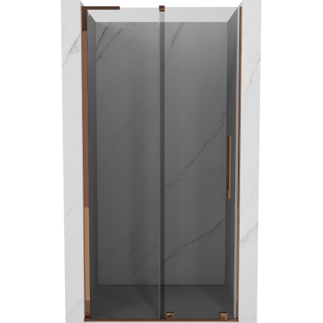 Mexen Velar L sprchové dvere posuvné 120 cm, grafit, ružové zlato - 871-120-003-41-60