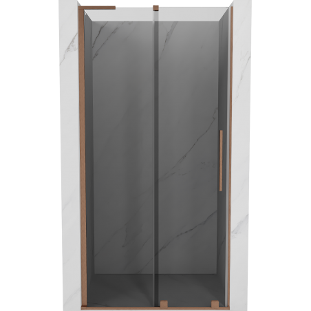 Mexen Velar L posuvné sprchové dvere 100 cm, grafit, brúsená meď - 871-100-003-41-65