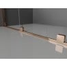 Mexen Velar L sprchové dvere posuvné 120 cm, grafit, ružové zlato - 871-120-003-41-60