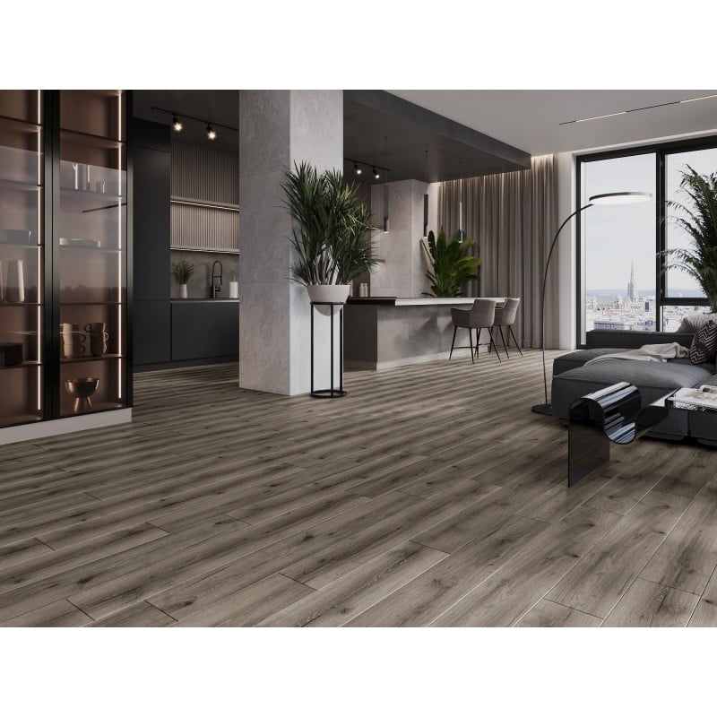 Mexen Sierra Vista vzorka vinylových panelov 1240 x 182 mm SPC 6,5 mm, podklad IXPE 1,5 mm, 4 V-drážky, Dub - F1004-S