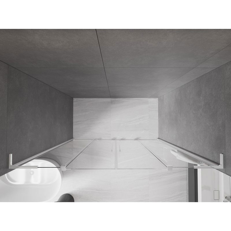 Mexen Velar L Duo posuvné sprchové dvere 170 cm, transparentné, chróm - 871-170-003-02-01