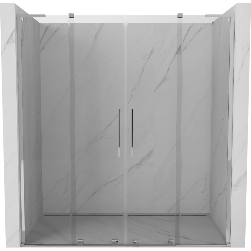 Mexen Velar L Duo sprchové posuvné dvere 180 cm, transparentné, chróm - 871-180-003-02-01