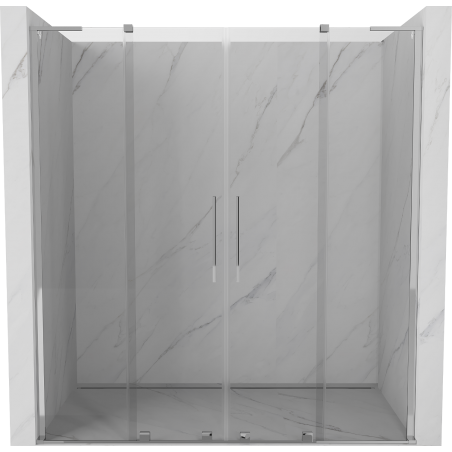 Mexen Velar L Duo sprchové dvere posuvné 200 cm, transparentné, chróm - 871-200-003-02-01