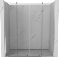 Mexen Velar L Duo sprchové dvere posuvné 200 cm, transparentné, chróm - 871-200-003-02-01