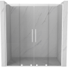 Mexen Velar L Duo sprchové dvere posuvné 200 cm, transparentné, biele - 871-200-003-02-20