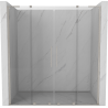 Mexen Velar L Duo sprchové dvere posuvné 180 cm, transparentné, brúsený nikel - 871-180-003-02-97