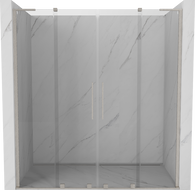 Mexen Velar L Duo sprchové dvere posuvné 180 cm, transparentné, brúsený nikel - 871-180-003-02-97