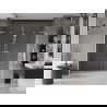 Mexen Velar L Duo sprchové dvere posuvné 180 cm, transparentné, brúsený nikel - 871-180-003-02-97