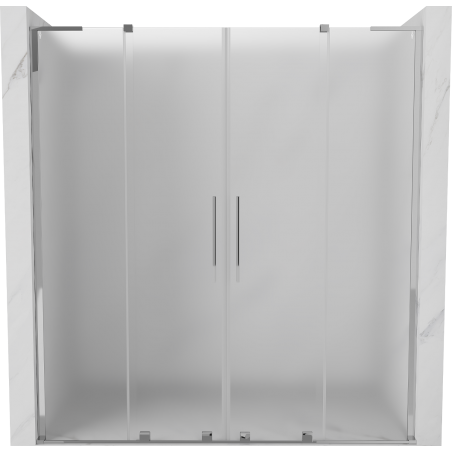 Mexen Velar L Duo sprchové dvere posuvné 180 cm, matné, chróm - 871-180-003-32-01